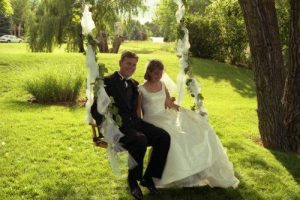 image of a scanned negative from a wedding day