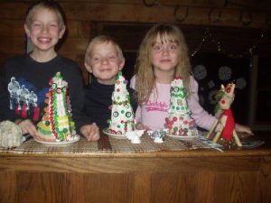 holiday tradition decorating candy christmas trees
